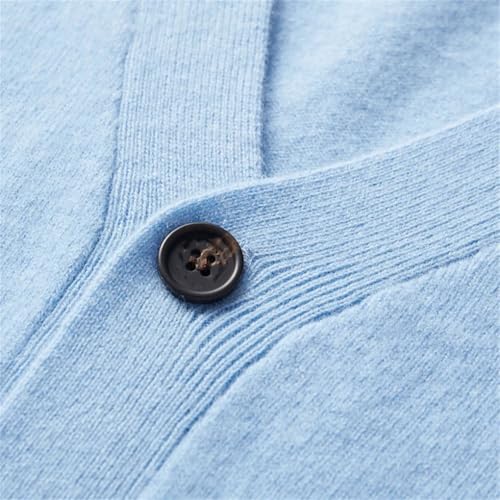 Men's Cardigan Sweaters Large Size Loose V-Neck Long Sleeve Solid Color Casual Sweater Tops4