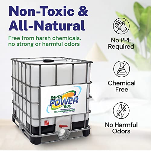 Image of Earth Power Hypochlorous Acid 500 PPM Multipurpose Cleaner - 500 Gallon | Natural & Non-Toxic - Tile, Refrigerator, Shower, Countertop & Floor Cleaner - Family, Food & Pet Safe Cleaning Supplies