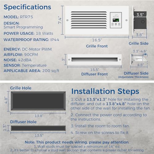 Smart Bathroom Exhaust Fan Light