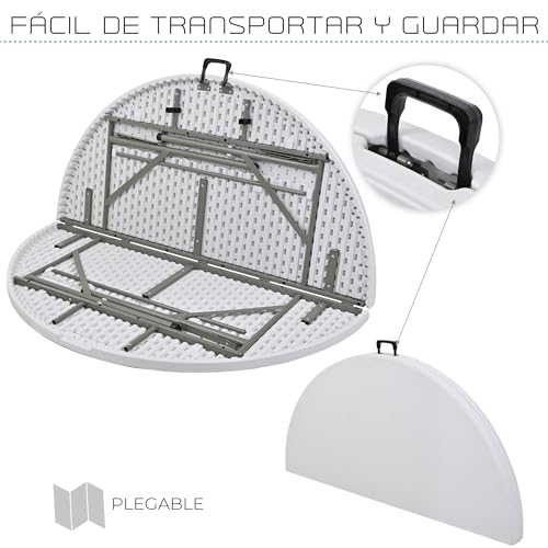 Encuentra reviews de Mesa redonda plegable de madera del mes. 27 Imagen adicional