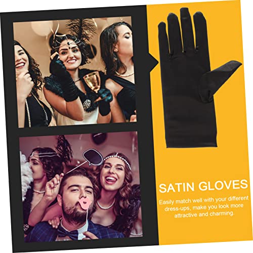 Guantes de satén cortos para mujer VALICLUD ideales en bailes de graduación y bodas de noche 2