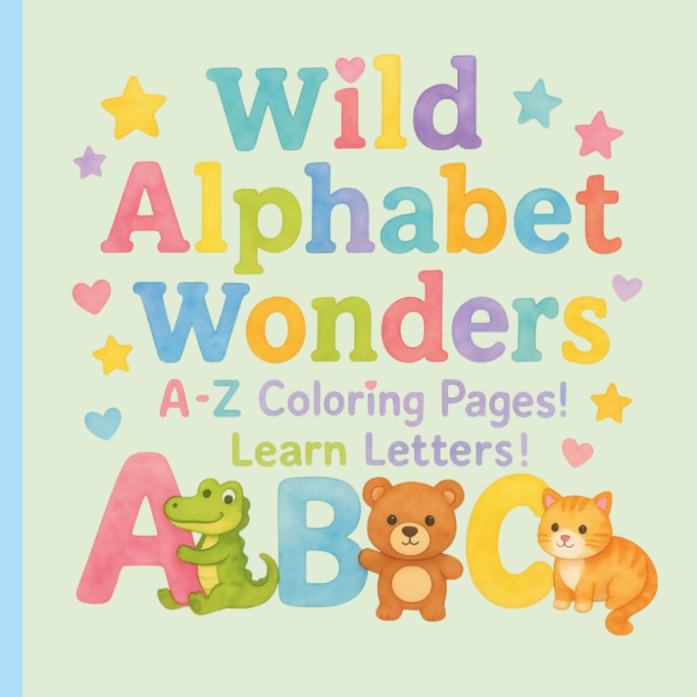 Wild Alphabet Wonders: A Fun ABC Coloring Book for Toddlers, Preschoolers & Kindergarteners, Learn Letters with Cute Animals from A to Z