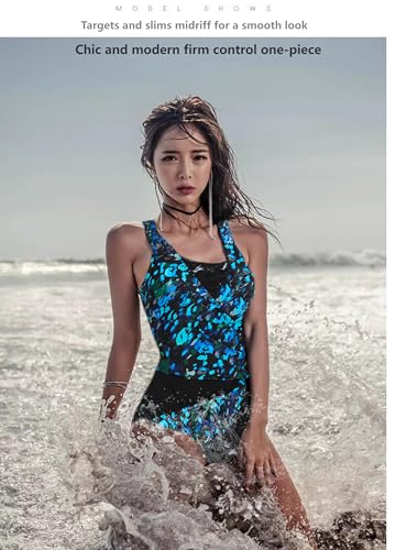 BIMEI Women's One-Piece Mastectomy Swimsuit Pocketed Swimwear Tummy Control Bathing Suits 23072