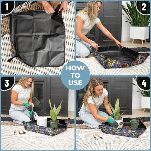 Set de Herramientas para Jardín con Tapete Impermeable de 28.7" miniatura 4