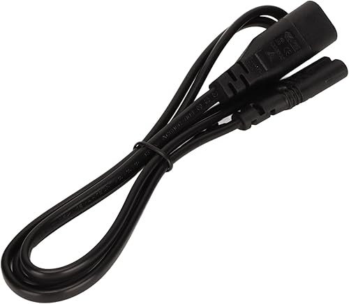 Cable de extensión de alimentación IEC 320 C8 a C7, resistente al calor, 3.3 pies, 100-240V, IEC 320 C8 a IEC 320 C7, cable reforzado para altavoces