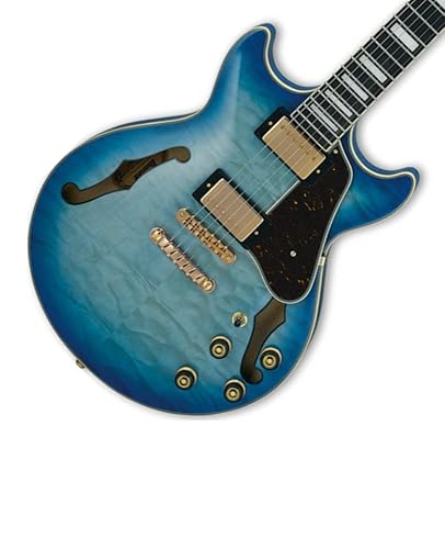 Amazon.com: Ibanez Artcore Expressionist AM93QM - Jet Blue Burst
