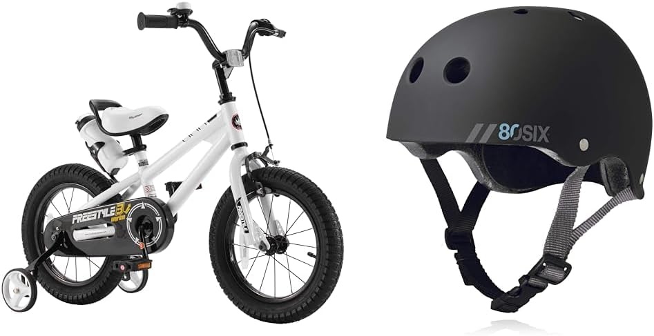 Royalbaby 14" Kids Bike and 80Six Kids Multi-Sport Helmet Bundle
