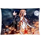 Generic Personalized Japanese Hot Anime Sword Art Online Poster for Roomy Zippered Pillowcase 30x20 inches (One Side)