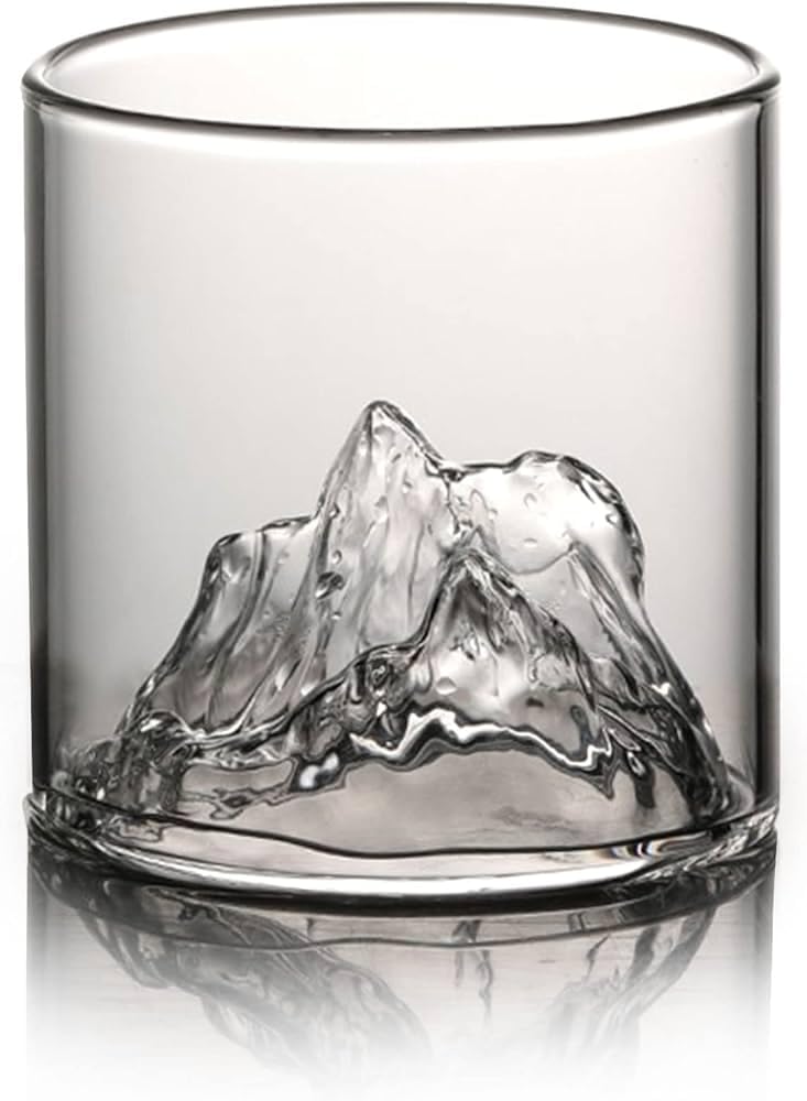 FALKOR Luxury Glassware - Mountain Whiskey Glass Set of 2. Perfect