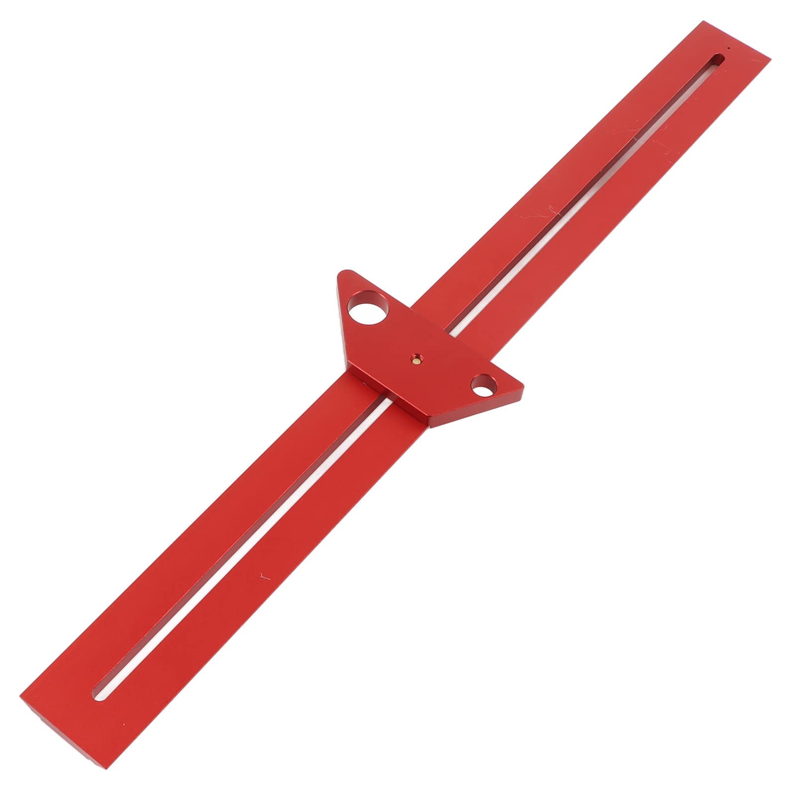 Omabeta Linijka T do Obróbki Drewna Wielofunkcyjne Przenośne Narzędzie Pomiarowe ze Stopu Aluminium dla Stolarzy Czerwony 1 Szt (50cm)