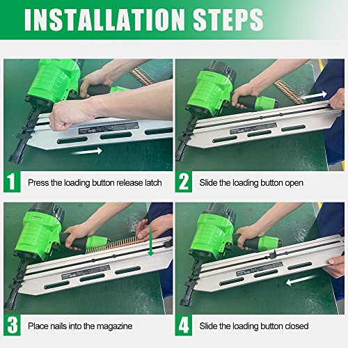 Dotool Framing Nail Gun 21 Degree 2-Inch To 3-1/2-Inch With Tool-Less Depth Adjustment Pneumatic Framing Nailer Air Nail Gun For Wall Sheathing, Siding Mount #TOP7