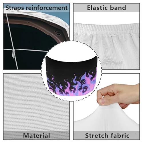 Image of Pink Bonfire Car Hood Cover Protector 59x39 Inch Waterproof Stretchable Auto Hood Wrap Blankets Auto Exterior Accessories for Sedans SUV Trucks Van