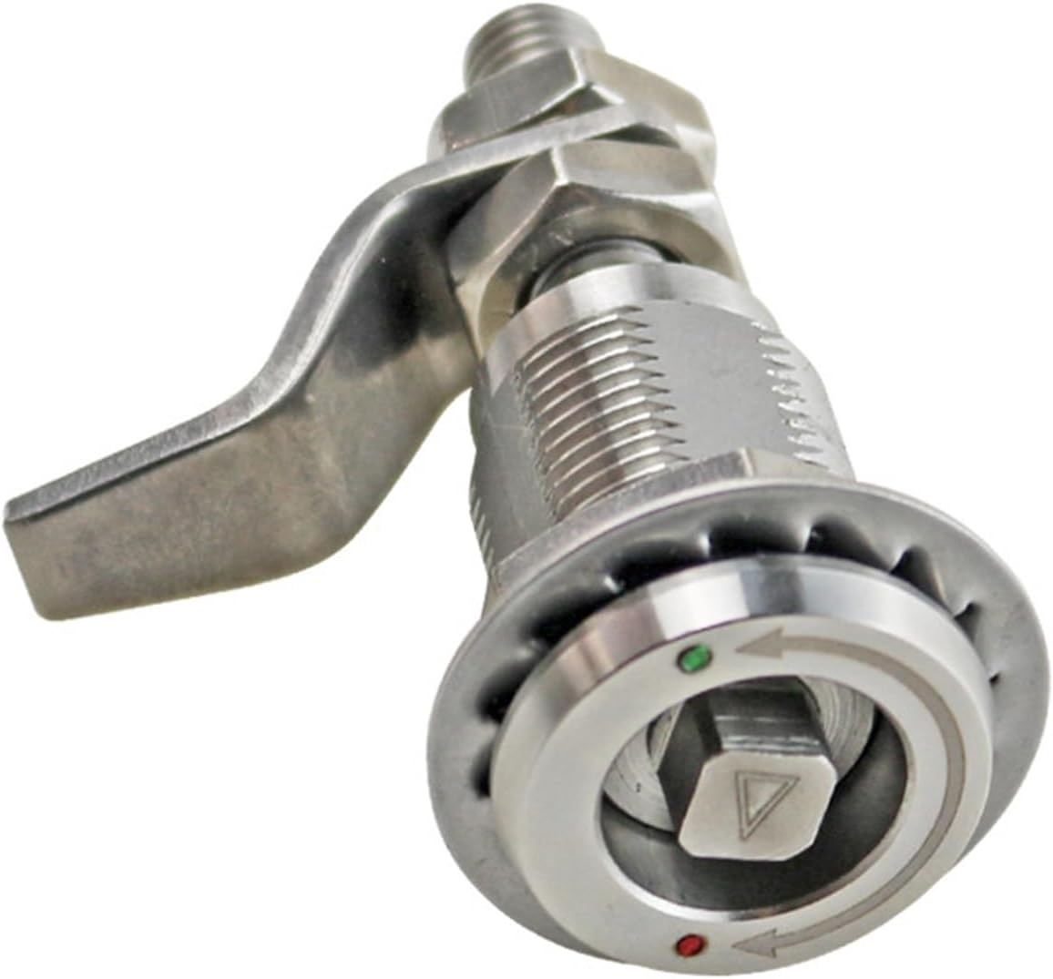 Adjustable Stainless Steel Cylindrical Lock Chassis Cabinet Iron Sheet Door Triangular Or Quadrangle Tongue Locks 1Pcs(Triangle,Adjustable Height)