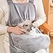 DouWen MO Cat Carrier Apron, Soft Breathable Adjustable Pet Sling Carrier for Kitten and Small Dog, Cute Front Facing Design with Arctic Fleece Material, Perfect for Walks and Indoor Use