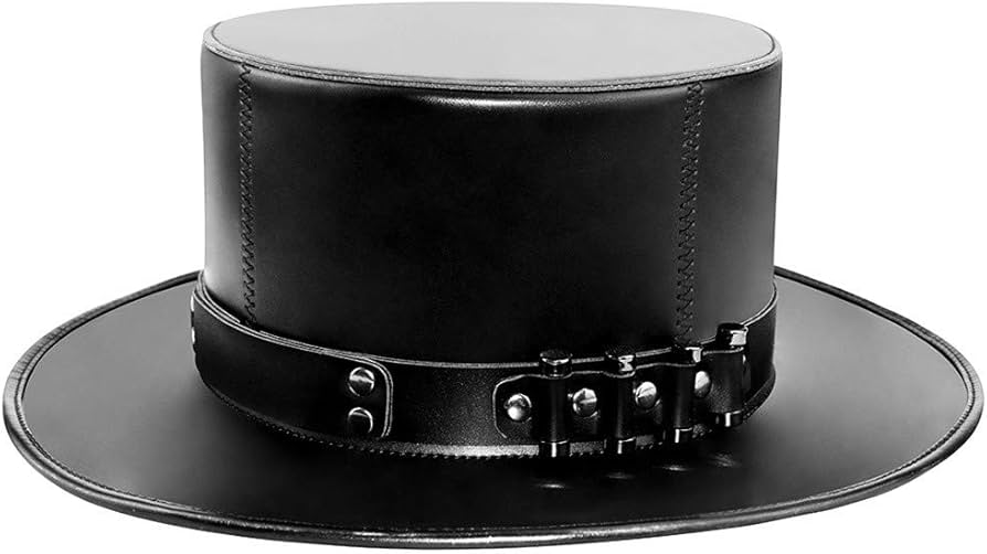 スチームパンク ブラック ハット アメリカ製 レア　希少　コスプレ　レザー Amazon.co.jp: スチームパンクゴシックパンクレトロペストドクター