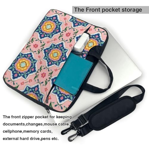 Maletín Mandala Bloom Floral para Laptop 14" Impermeable miniatura 5