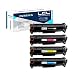 Produktbild LCL Kompatibel Tonerkartusche 203A CF540A CF541A CF542A CF543A(1 Schwarz 1 Cyan 1 Magenta 1 Gelb) Ersatz für HP Color Laserjet Pro M254dw 254NW Laser Jet Pro MFP M281dw M281CDW M281FDW M280NW