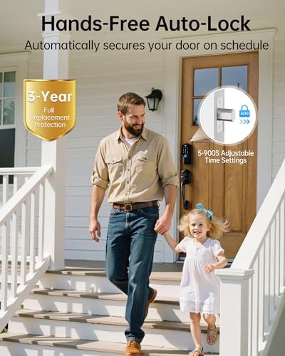 WiFi Smart Lock for Front Door – Firstriver Keyless Entry Electronic Deadbolt with Biometric Fingerprint & Digital Keypad Built-in Wi-Fi App Control Auto Lock Compatible with Alexa & Google Assistant thumbnail 7