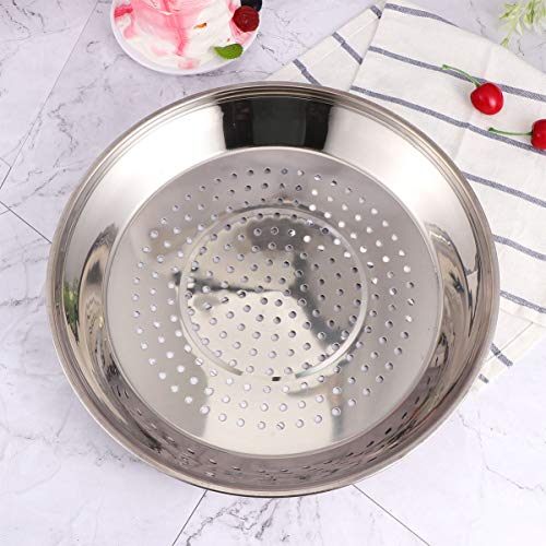 Cabilock スチーマーポットインサート スチーマーインサートバスケット 蒸気缶ラック メッシュスチーマーバスケット フードスチーマーバスケット メタルスチーマーフードディッシュ 餃子蒸しラック