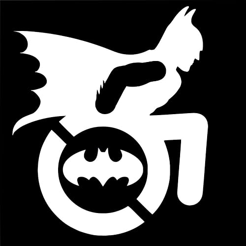 Calcomanía de vinilo para discapacitados para autos, camiones, SUV, camionetas, paredes, ventanas, laptop, blanco, 5.5 x 5.2 pulgadas, URI065