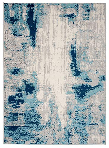 Rugshop Sky Collection Whimsical Abstract Area Rug 5' x 7' Blue - Image 2