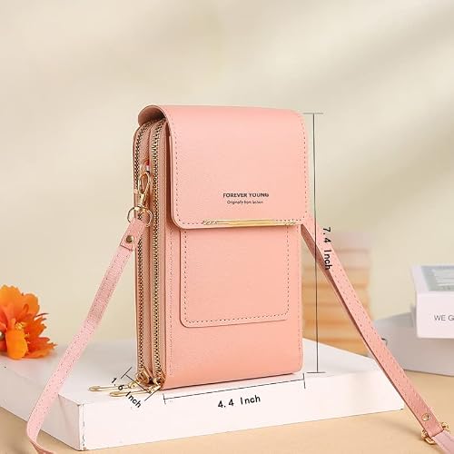 Anti-Theft Leather Bag,Small Crossbody Cell Phone Purse Wallet For Women,Touchscreen Phone Purse Crossbody With Shoulder Strap,Rfid Blocking Messenger Shoulder Handbag With Credit Card Slots #TOP5