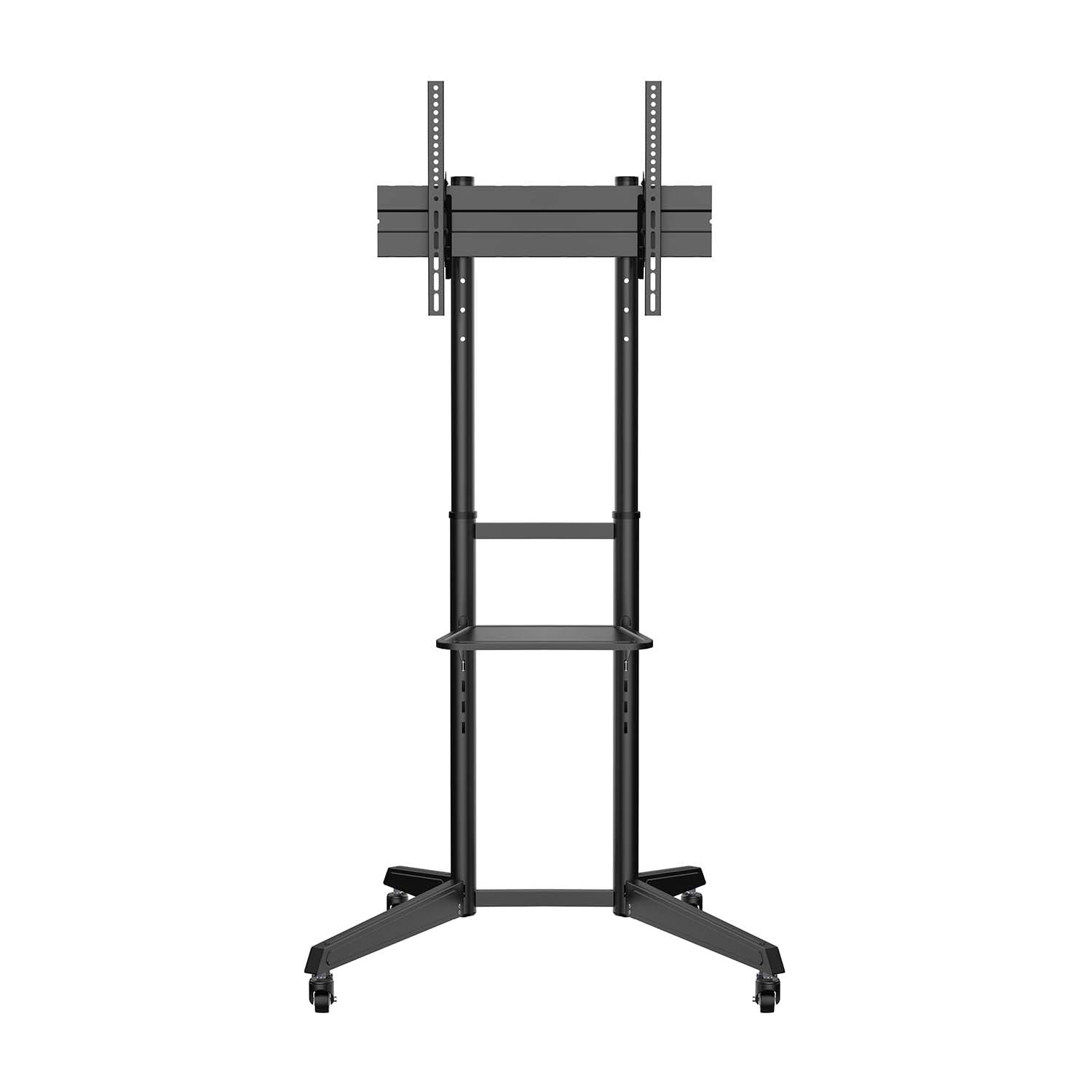 AISENS Supporto da pavimento ECO con rotella vassoio per DVD per monitor TV 50 kg da 37 70 nero
