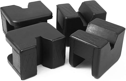 Miniatura 6 de Paquete de 4 adaptadores de almohadilla para gato, protector universal de soldadura de riel de marco ranurado, capacidad de 2 toneladas, automóvil,