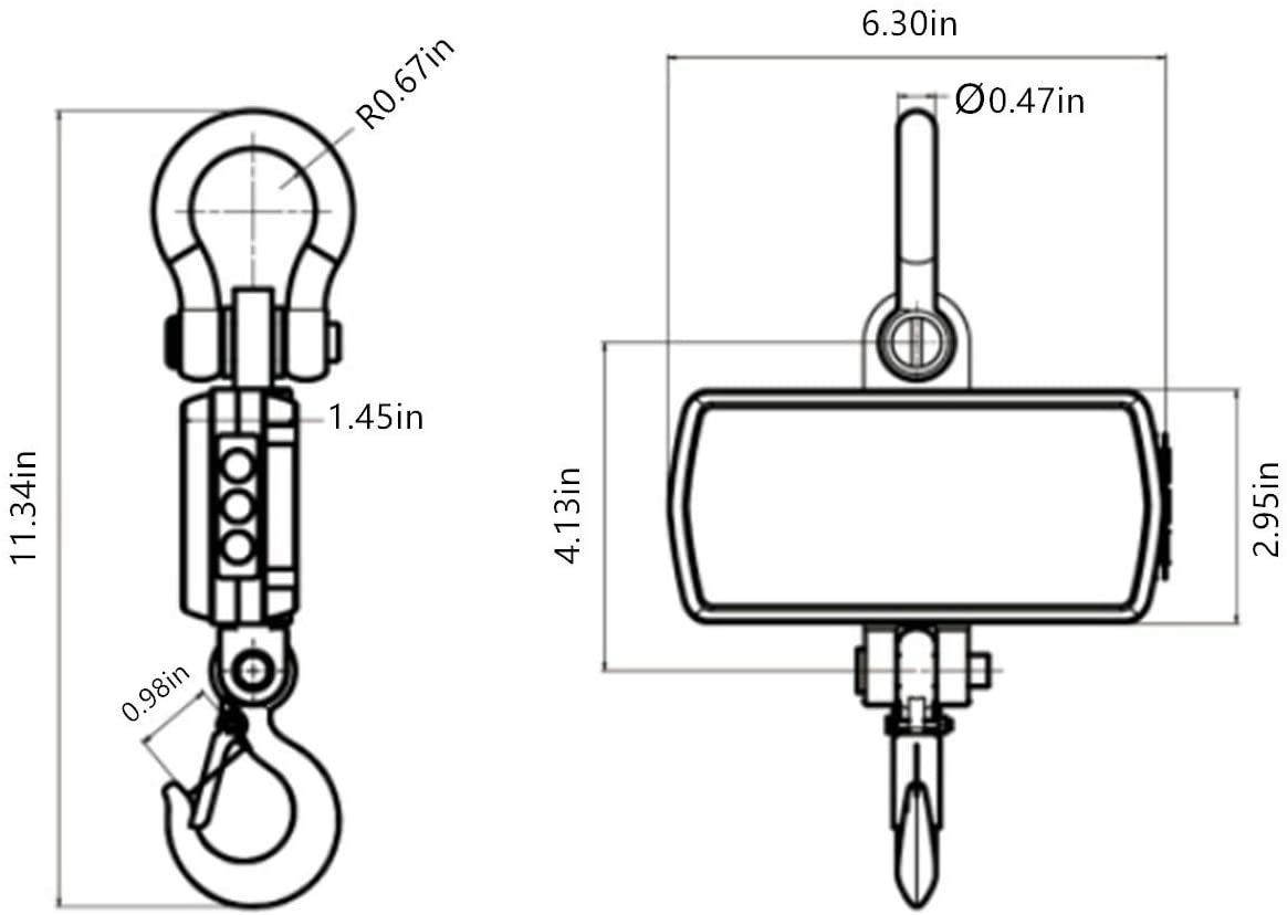 Bеѕt Dеаl VisionTechShop Digital Crane Scale, VTS-CD 1000lb, 500kg Heavy Duty Compact Hanging Scale Touch Key LCD Display for Home Farm Factory Bеѕt Prоmо VisionTechShop Digital Crane Scale, VTS-CD 1000lb, 500kg Heavy Duty Compact Hanging Scale Touch Key LCD Display for Home Farm Factory