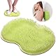 Leonshco Rutschfestes Silikon Massage Pad, Rückenschrubber für Dusche, Fußmatte Dusche mit Anti-Rutsch-Saugnäpfen, Duschbürste, Peeling-Fußschrubber, Fußbürste Rückenbürste für Die Duschpflege (Grün)