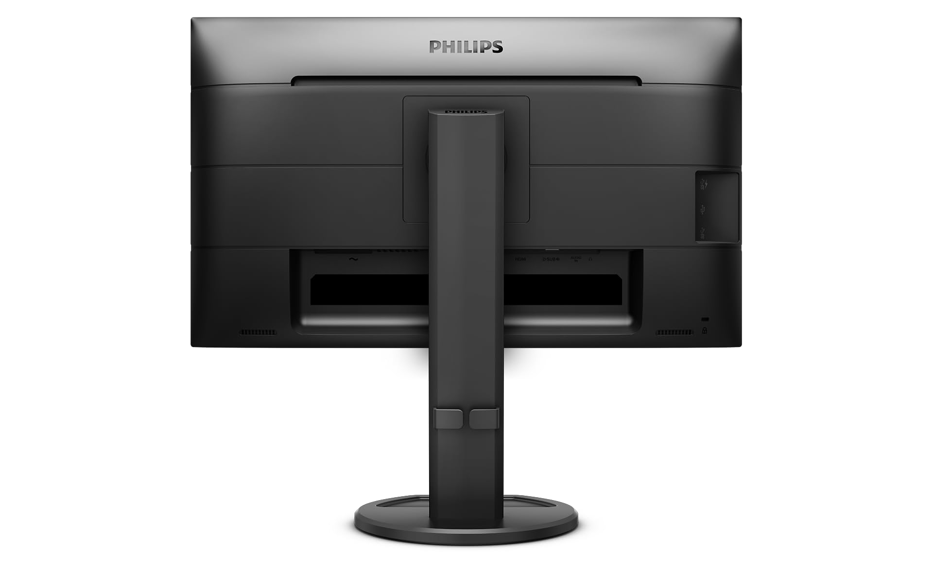 Philips Monitor 241B8QJEB, 24", LED IPS, FHD, 3 Side Frameless, Regolabile Ergonomicamente, HUB USB, Casse Audio Integrate, Display Port, DVI, HDMI, VGA, Vesa, Nero