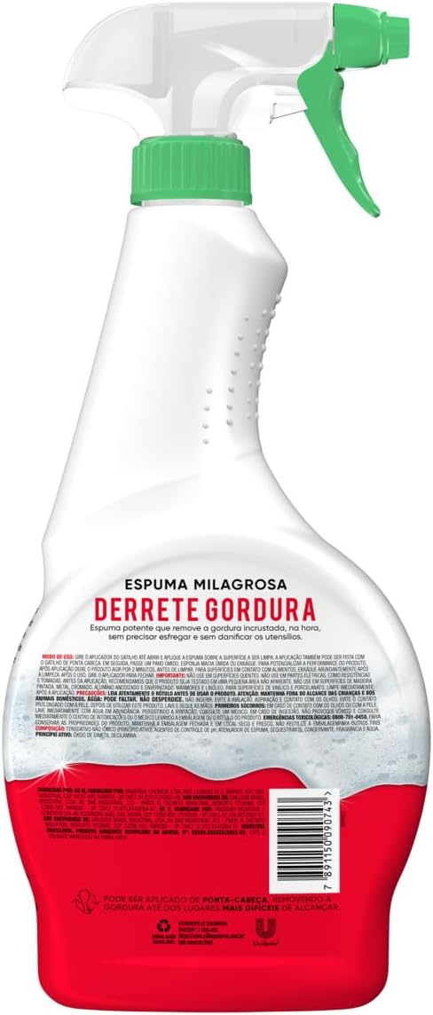 Cif Limpador EspecialistaDerrete Gordura 500 Ml em uso, limpeza de superfície