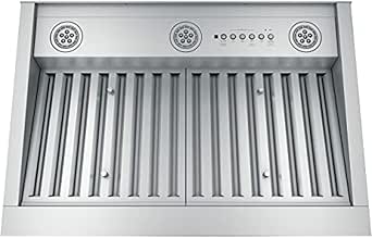 GE Profile Smart Range Hood Insert | 30 Inch Kitchen Exhaust Fan with 4 Speeds, Dimmable LED Lights | Wifi Connectivity & Smart Home Kitchen Essentials for Frequent Cooks | 610 CFM | Stainless Steel