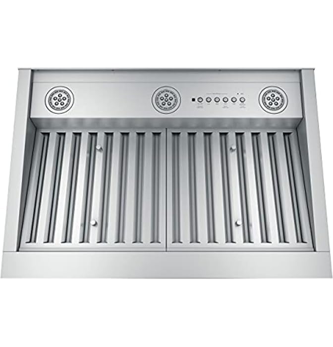 GE Profile Smart Range Hood Insert | 30 Inch Kitchen Exhaust Fan with 4 Speeds, Dimmable LED Lights | Wifi Connectivity & Smart Home Kitchen Essentials for Frequent Cooks | 610 CFM | Stainless Steel