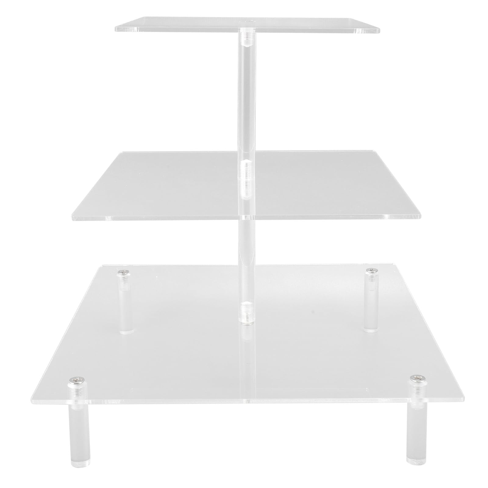 KLerDH Dessert Stand, 3-Tier Acrylic Cupcake Stand - Square Dessert Display Tower for Weddings