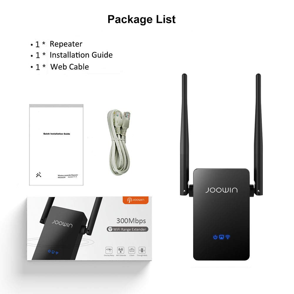 Joowin 300mbps Wifi Booster Range Extender Wifi Repeater 4ghz