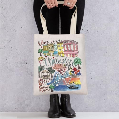 Bolso Tote Charleston para Viaje y Compras miniatura 6