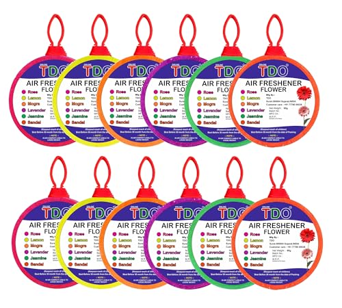 Image of TDO Toilet Bathroom Air Freshener Flowers block Rose, Jasmine,Lemon, Mogra,Sandal, Lavender Fragrances Pantry, Bathroom, Toilet, Wardrobe, wash Basin Pack Of 12 Each 60 Gram