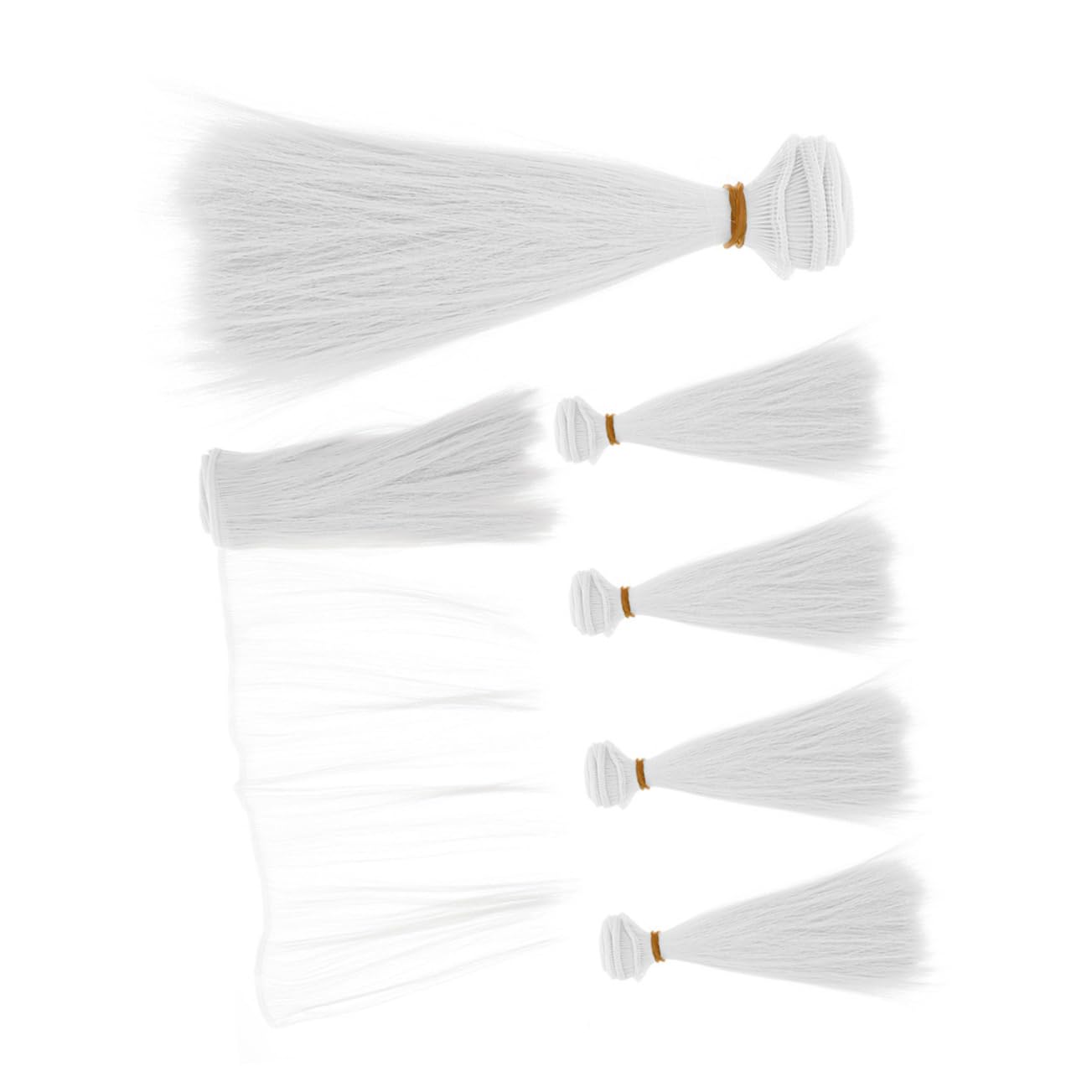 VILLCASE 6pcs Doll Wig for Rerooting Straight Hair Wig for Doll Making Pp Material Realistic Decorative