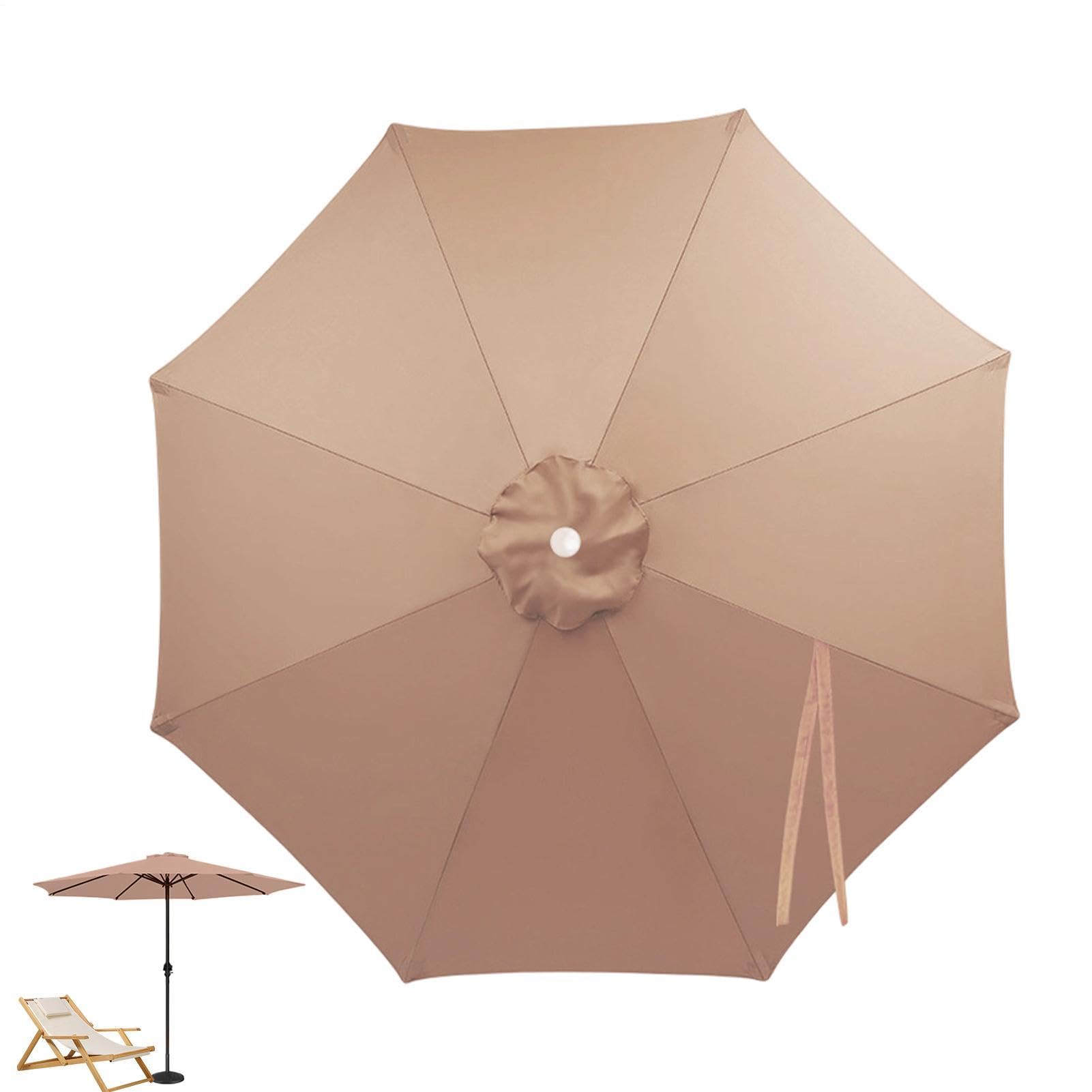 Toile De Remplacement De Parasol | Toile Imperméable 8 Baleines Pour Parasol Déporté 3,35 M | Housse Pour Ombrelle Terrasse | Extérieur Jardin Barbecue Parcs Camping Pique-nique Baie Sports Été