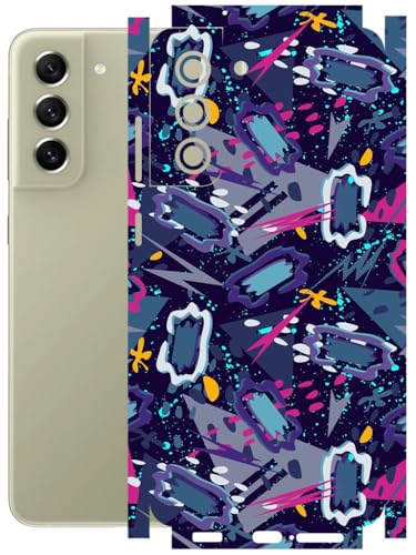 Image of AtOdds - Full Body Back Screen Guard Protector Film - Lamination Wrap Skin Sticker Compatible with Samsung Galaxy S21 FE (5G) | Scratchproof Matte Finish (Abstract)