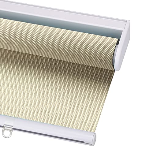 Persiana Enrollable para Ventana, 86% Sombra Solar Sin Cable Resorte Incorporado Cortinas Opaco Pantalla De Privacidad por Cuarto Salón Cocina, Personalizado (Color : Apricot, Size : 150x240cm)