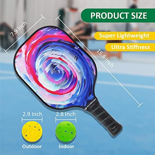 SunNordic Graphite Pickleball Paddle Set Of 2, USAPA Approved Carbon