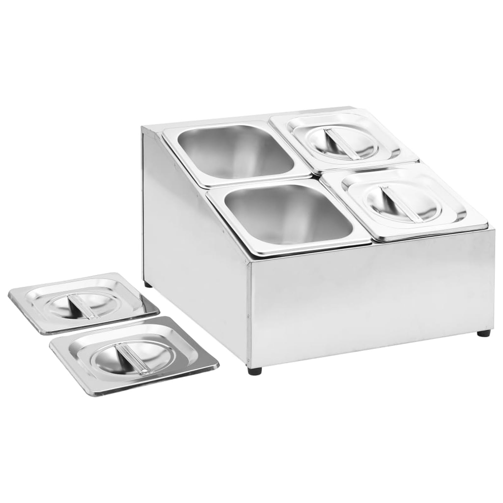 Homgoday Gastronorm - Soporte Gastronorm con 4 contenedores GN 1/6 de Aiaio Inox, muebles para casa, interior y exterior, salón o dormitorio