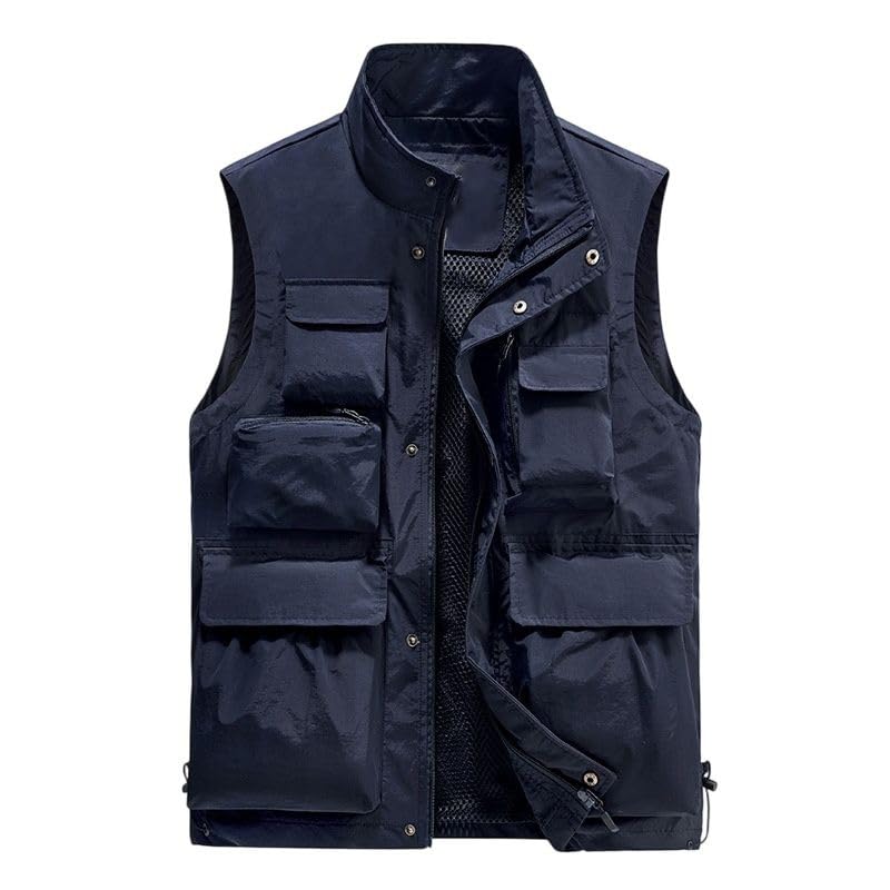 Gilet cargo d'extérieur en nylon pour homme veste sans manches