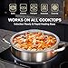 Inqibee 5 QT Hybrid Nonstick Saute Pan with Lid, Tri-Ply Stainless Steel Deep Frying Pan Cookware, PFOA & PFOS Free, Induction Compatible, All Cooktops, Oven & Dishwasher Safe