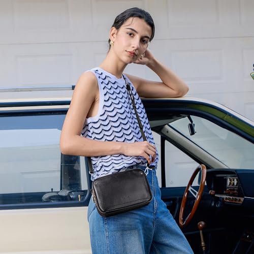 befen Genuine Leather Crossbody Bags for Women, Purses with Built in RFID Wallet Woman Camera Shoulder Bag Handbags3