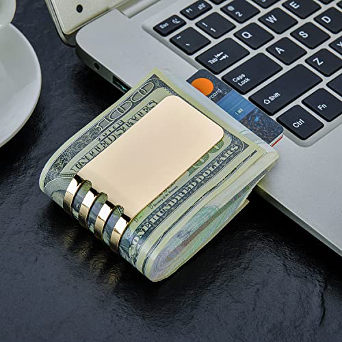 Image of Money Clip Spring Steel Cash Clips Large Capacity Minimalist Front Pocket Wallet (Large Size)