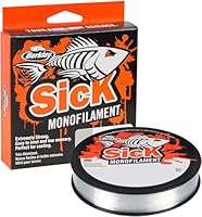Berkley Sick Nylon-Angelschnur – Monofil-Angelschnur mit geringer Dehnung, wenig Drall, abriebfest und perfekt zum Süßwasser- oder Meeresangeln, farblos