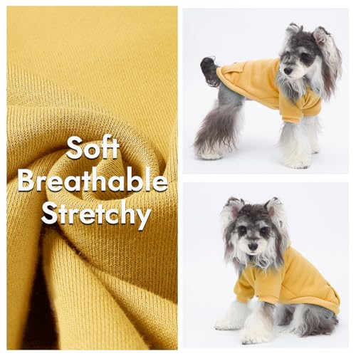 Image of 2 Pack Dog Hoodie Warm Hood Dog Sweater Cold Weather Small Dogs Sweatshirt Comfort Pet Clothes for Small Medium Dogs with Pockets Cats Chihuahua Clothes for Male Female Girl Boy Sporty Daily Wear